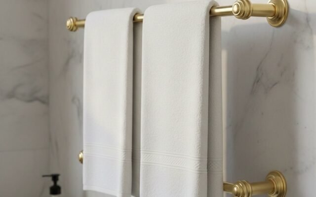 porte-serviette doré